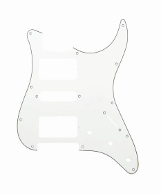 escudo p/ guitarra strato pkg hsh branco (2 duplo 1 single)