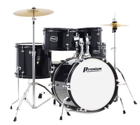 bateria premium dx45j bk preta junior