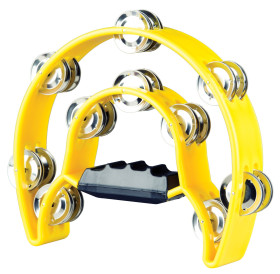 pandeiro premium meia lua tb10 amarelo