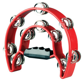 pandeiro premium meia lua tb10 vermelho