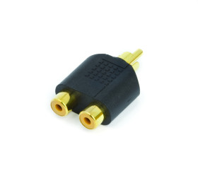 adaptador 2 rca femea x 1 rca macho sap021 2 unid