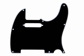 escudo p/ guitarra telecaster pkg tl bk  preto
