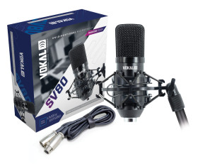 microfone vokal p/gravacao sv80x xlr