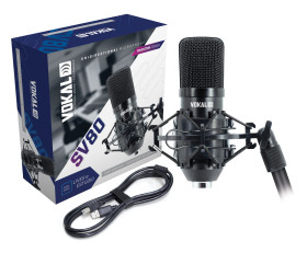 microfone vokal p/gravacao sv80u usb