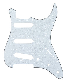 escudo p/ guitarra strato pkg pearl