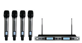 microfone s/fio karsect krp4r quadruplo mao rack