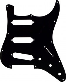 escudo p/ guitarra strato pkg preto